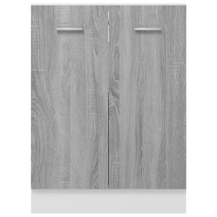 Meuble De Rangement | Armoire De Plancher Sonoma Gris 40x46x81,5 Cm