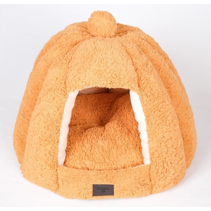 Meilleurs prix pour RAIKOU Petclub Panier pour chat 60x60x50cm antidérapant 100% polyester Orange clair