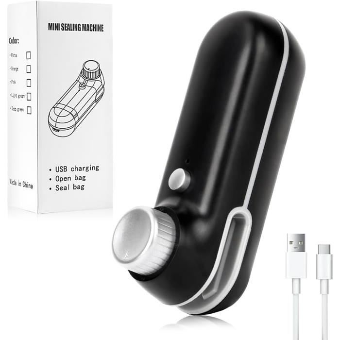 Mini Scelleuse De Sachets Rechargeable USB 2-en-1 - Soudeuse & Coupeuse Pour Snacks, Pied Magnétique, Parfaite Pour La Cuisine & Camping (Vert)