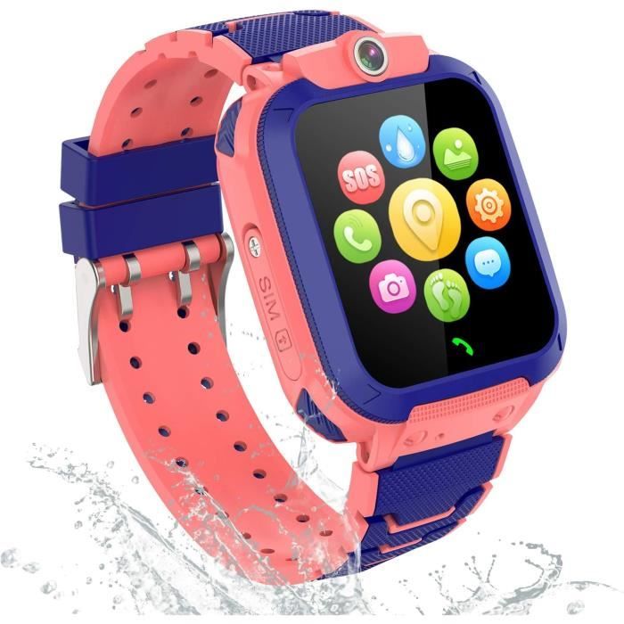 UKXHY Smartwatch Per Bambini – 1.44” Touchscreen, GPS + LBS Tracker, SOS, Chiamate, Foto, Anti-Smarrimento – Compatibile Android/iOS, Colore Blu