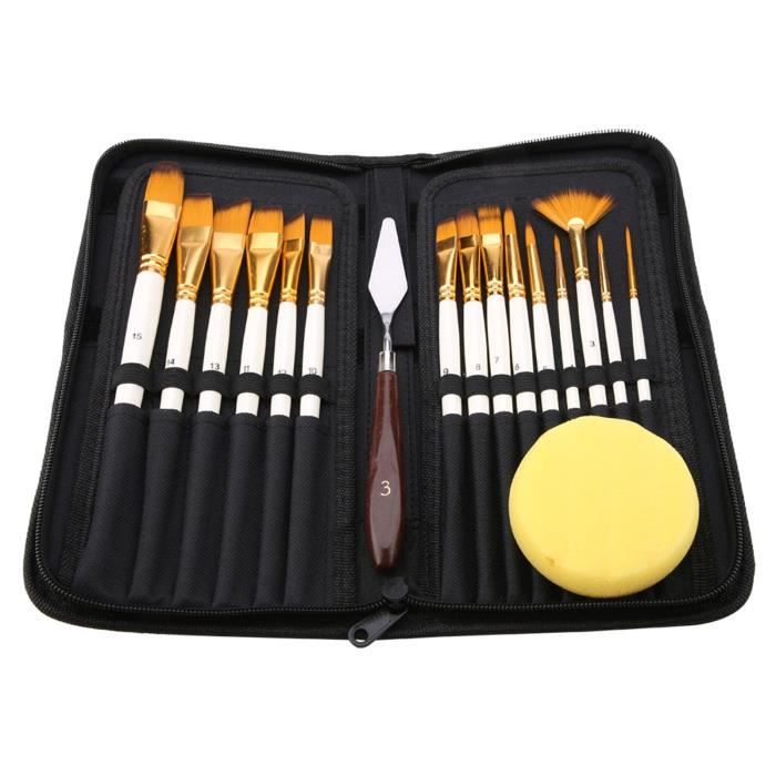 Lot De 50 Pinceaux En Nylon Pour Peinture - Aquarelle, Acrylique, Huile, Tailles Variées, Artiste/Débutant