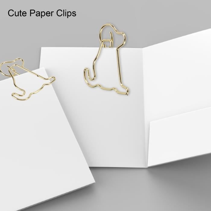 UYRVAPE 40 Trombone Lapin Dorés Créatifs - Accessoires Bureau Mignons En Métal, Parfaits Pour Documents Et Cadeaux