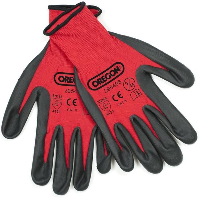 Gants De Travail Jardinage Nylon/Latex Taille S - Rouge - Neuf