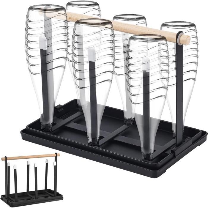 Support à Bouteilles Sodastream Relaxdays - Égouttoir En Bambou - Neuf