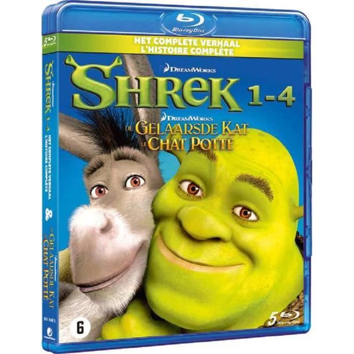 Shrek Coffret Integrale Le Chat Potte Blu Ray
