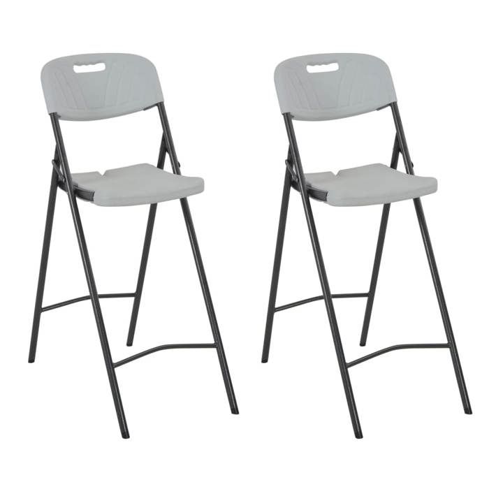 vidaXL Chaises de bar pliantes rotin PEHD