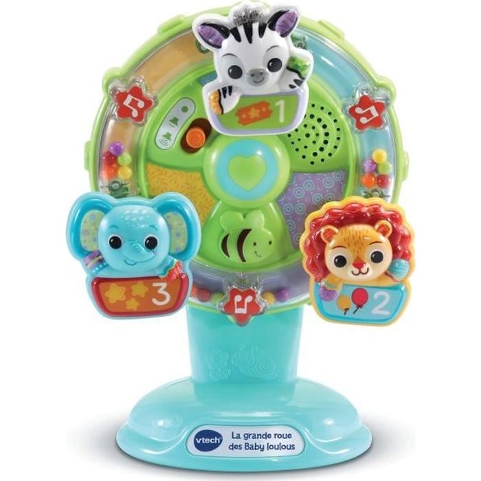 VTECH BABY - La Grande Roue des Baby Loulous - Roue musicale avec ventouse anti-chute - Vert/Multico