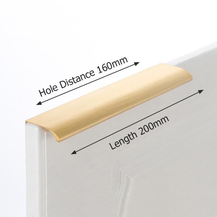 Qjaiune Lot De 12 Poignées Cachées En Aluminium Pour Porte De Maison