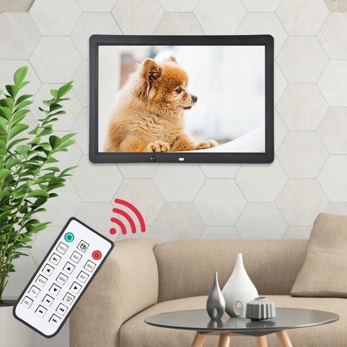 Cadre Photo Numérique 15,4 Pouces - Détection De Mouvement, Lecture Vidéo 1080P, Audio Stéréo - Fonctions Réveil, Calendrier - Idéal Cadeau