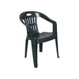 Dmora - Chaise d’extérieur Damorus, Siège de jardin, Chaise pour table à manger, Fauteuil d'extérieur, 56x55h78 cm, Vert-1