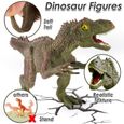Dinosaure Jouet 58pcs avec Tapis de Jeu, Boite Figurines de Dinosaures Réaliste Cadeau Éducatif pour Enfant-1