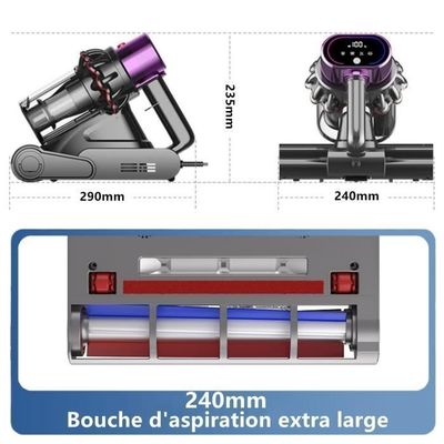 Jimmy BX7 Pro Aspirateur Anti acariens,Aspirateur Matelas 16KPa 700W,Stérilisation UV et ultrasons,Capteur Intelligent de Saleté, Système de Filtration Dual-Cyclonic,pour lit,Poils Animaux et Plus Jimmy BX7 Pro Aspirateur Anti acariens,Aspirateur Matelas 16KPa 700W,Stérilisation UV et ultrasons,Capteur Intelligent de Saleté, Système de Filtration Dual-Cyclonic,pour lit,Poils Animaux et Plus