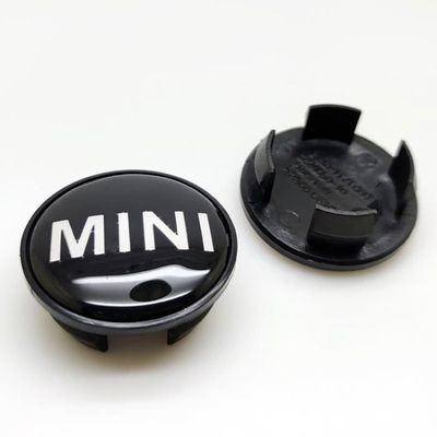 Lot De 4 Enjoliveurs Mini Cooper S Noir/Rouge - 54mm - Protection Et Style Pour R53 R56 F56