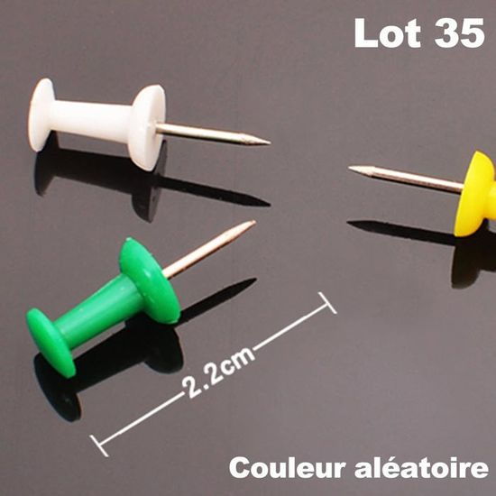 Lot De 300 Punaises Avec Têtes En Plastique Et Pointes En Acier Pour Tableau D'affichage