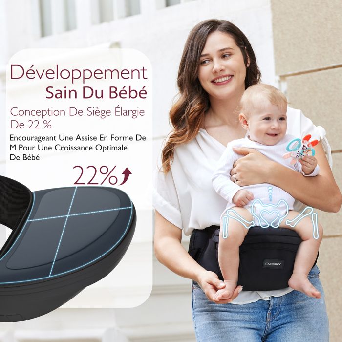 Porte-Bébé Ergonomique 3-36 Mois - Portage Physiologique Face à Soi Ou Dos, Charge 20kg | Modèle Léopard Ou Pied-de-Poule - 5