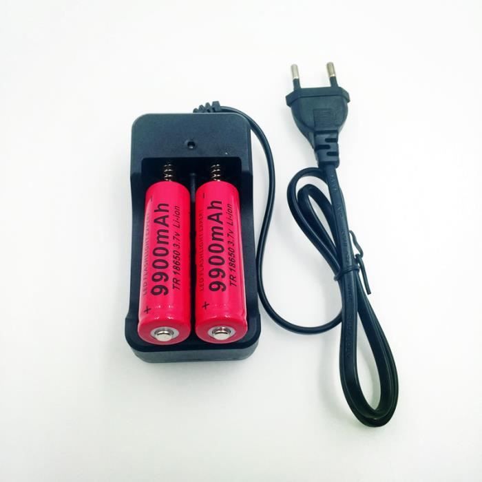 26650 3.7v 7200mah batterie rechargeable Li-ion pour lampe de poche, rouge  - Cdiscount Bricolage