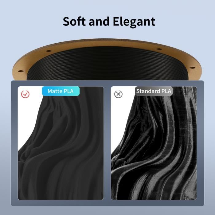 1 kg noir - Filament PLA mat ANYCUBIC Surface mate écologique