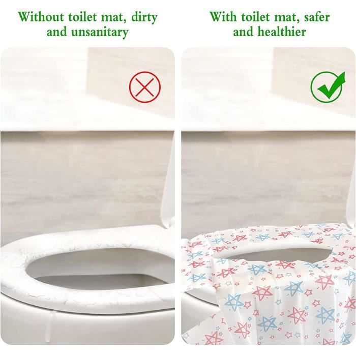 20 Pcs Protege Toilette Jetable, Protege Cuvette WC Jetable