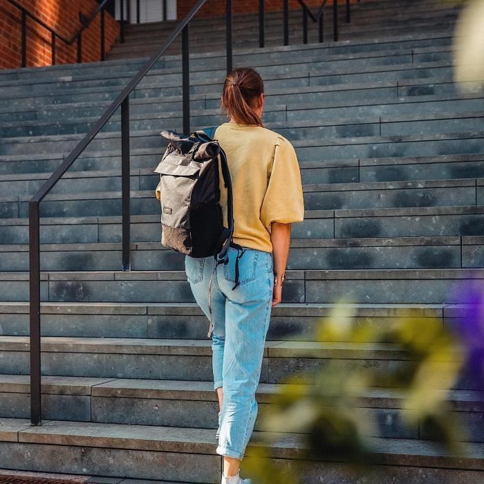 Sac a dos roll top cheap femme