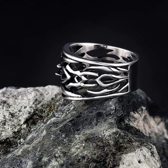 Bague homme sale acier chirurgical