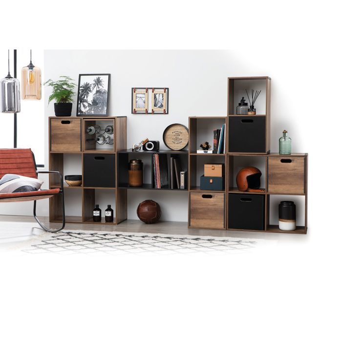 Boîte De Rangement MIX'n MODUL 31x15x31cm - Beige - Solution De Stockage Modulaire Simple Et Pratique