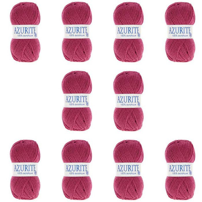 Lot de 10 pelotes Azurite bleu charbon 100% acrylique pas cher