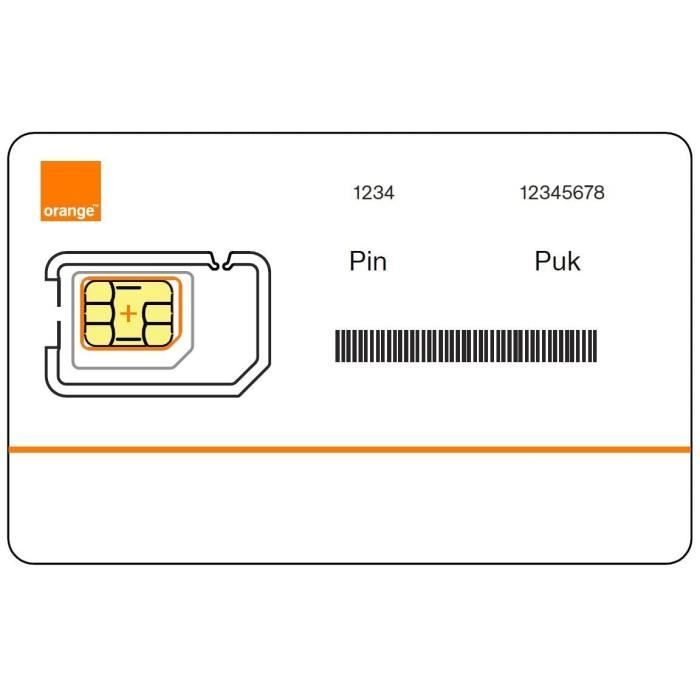 Forfait LTE Sans Engagement Carte SIM Orange Micro-SIM - 5€ De