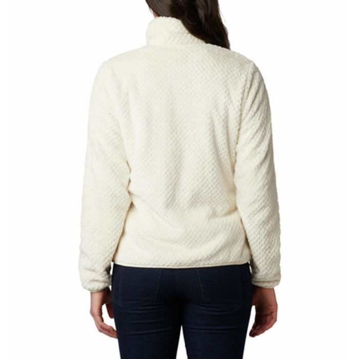 Veste polaire Columbia Fire Side II Sherpa pour femme Blanc
