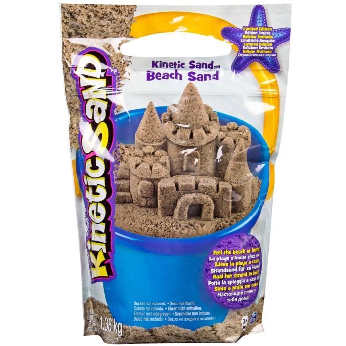 Sable cinétique marron Kinetic Sand 1,36 kg - SPIN MASTER - Jouet pour bébé  - Ne sèche jamais