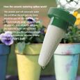 10 Pack Arrosage Automatique des Plantes - Pots d'arrosage en céramique -Arroseur Automatique de Plantes de Vacances Goutte à Goutte-2