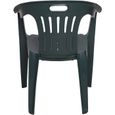 Dmora - Chaise d’extérieur Damorus, Siège de jardin, Chaise pour table à manger, Fauteuil d'extérieur, 56x55h78 cm, Vert-2