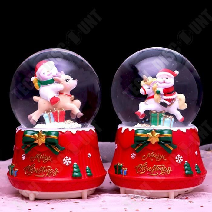 Figurine de Noël 1 led avec boule de neige lumineux - La Boutique de la  Route