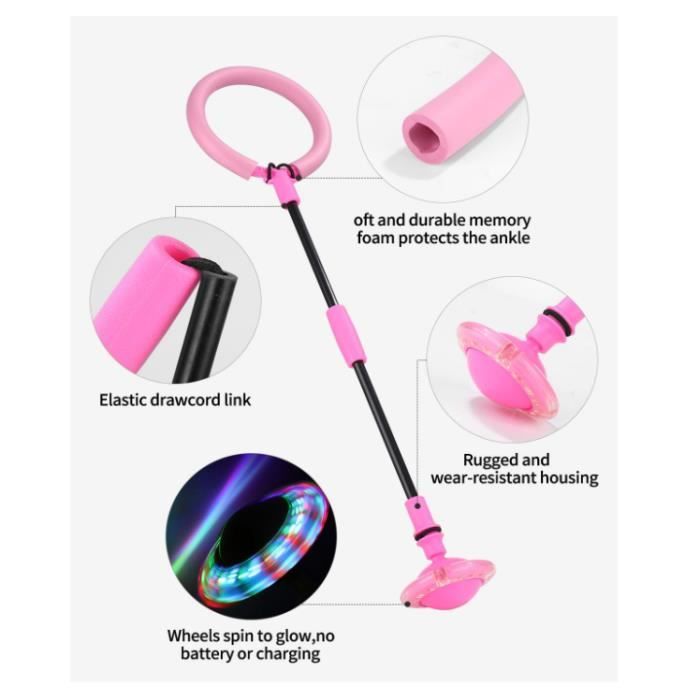 Cheville Skip Ball - Jeu De Saut Avec Lumières - Pour Enfants 6-12 Ans - Exercice Ludique Et Portable