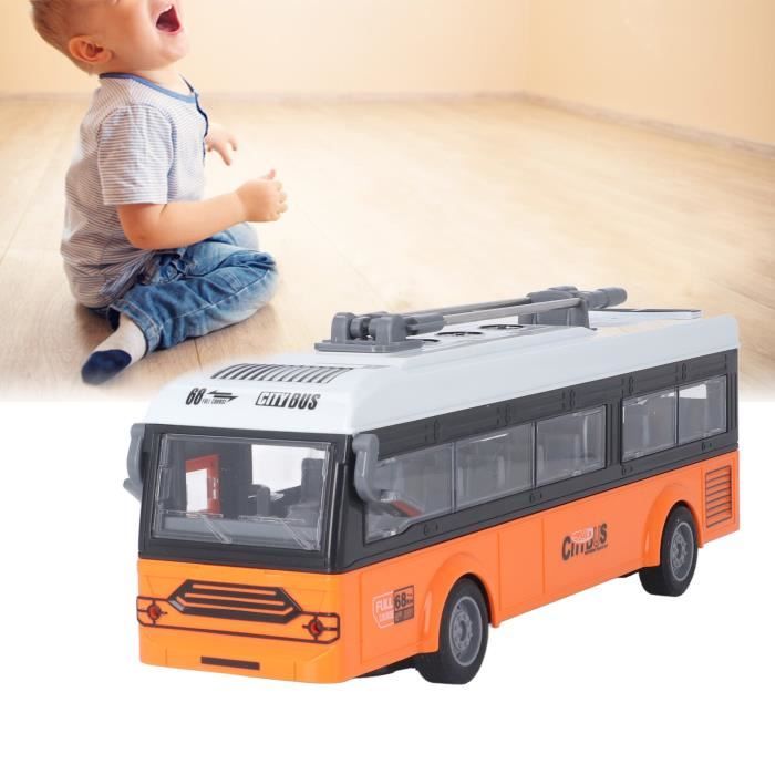 Bus Touristique Télécommandé 4CH – Portes Ouvrantes, Sons, Lumières – 28 Cm, Dès 3 Ans – Cadeau Enfant
