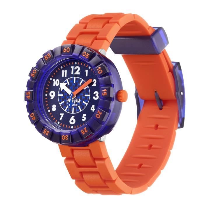 Montre flik flak garçon hot sale foot