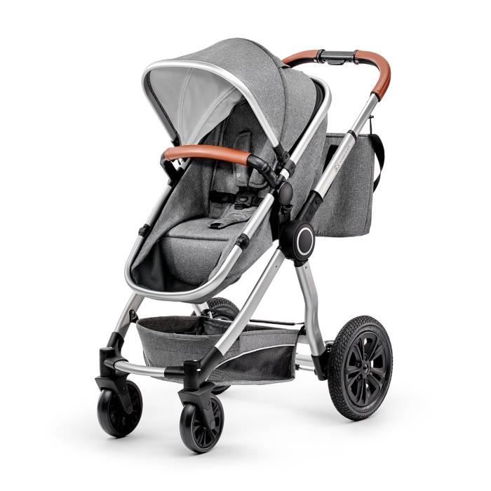 Kinderkraft Poussette 3 en 1 VEO Nacelle, poussette, Siège-auto et