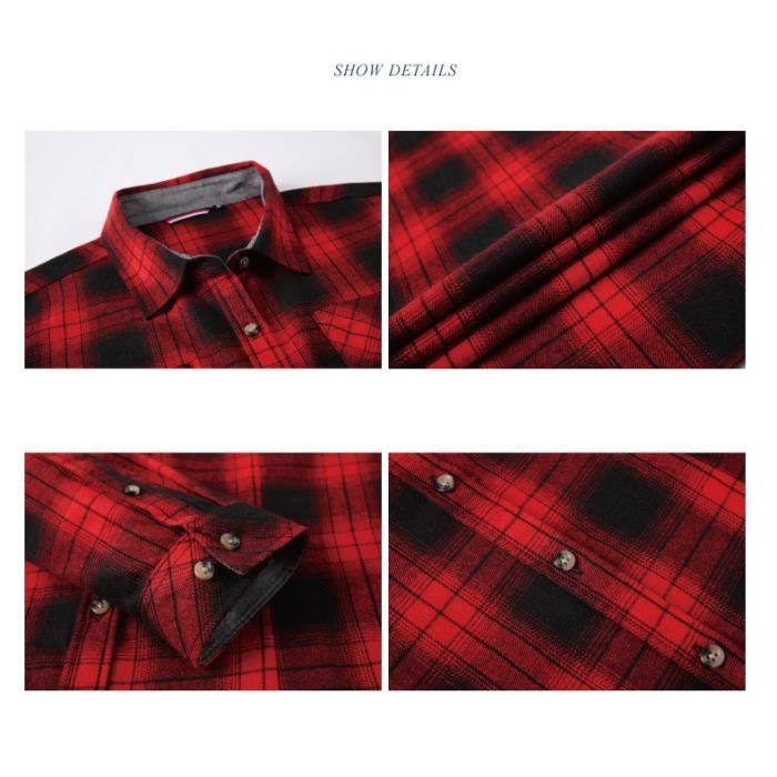 Chemise Femme En Flanelle à Carreaux - Manches Longues, Coupe Ample - Avec Poche Poitrine | Décontractée, Superposition Hiver