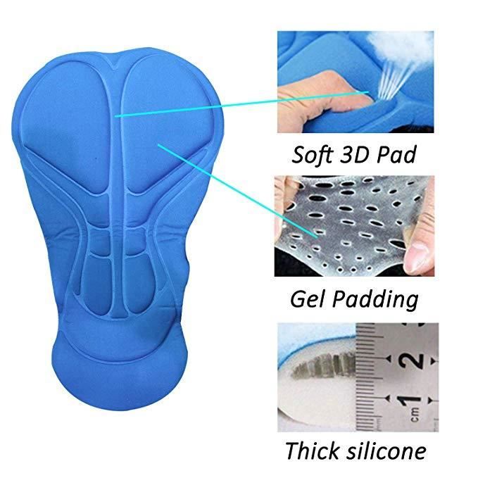 Short De Cyclisme Homme Avec Rembourrage Gel 3D - Cuissard VTT - Tissu Respirant Et Séchage Rapide - Anti-Frottement