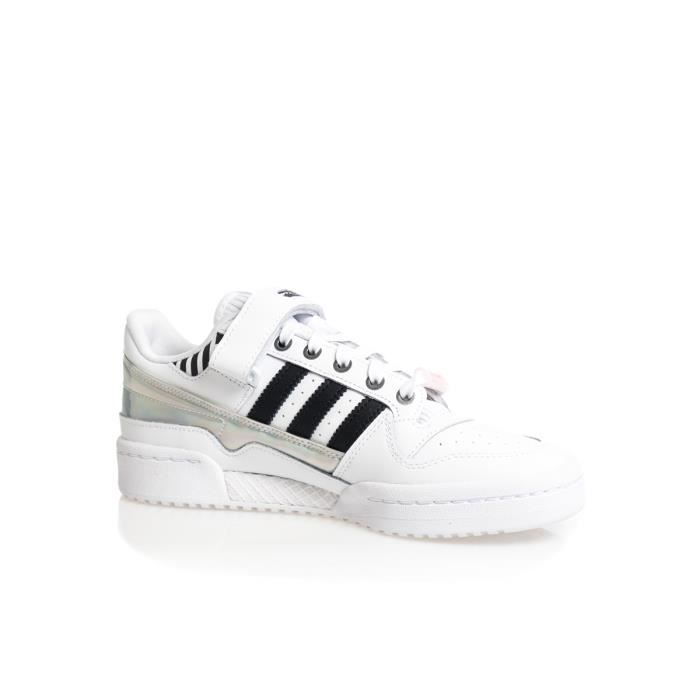 Sneakers femme Adidas Forum ADIDAS Blanc Femme Synthetique Adulte Lacets Blanc Cdiscount Chaussures