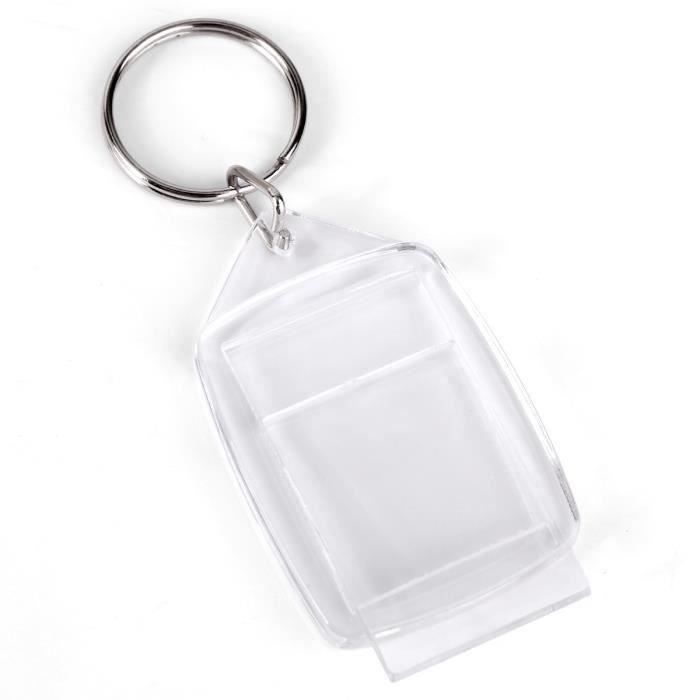 Porte-clés transparent porte-étiquette
