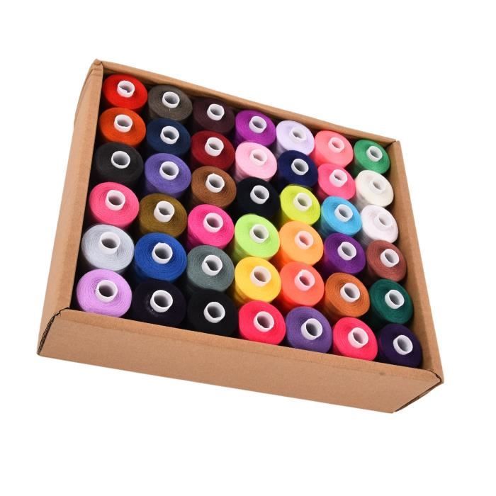 Lot De 36 Fils À Coudre De 100 M Par Fil En Polyester - Couleurs - 5