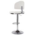 🍓8711Magnifique Bonne - Chaise de bar Tabouret de bar classique Moderne Chaises Haute cuisine -Chaise de salle à manger - Blanc Sim-3