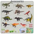 Dinosaure Jouet 58pcs avec Tapis de Jeu, Boite Figurines de Dinosaures Réaliste Cadeau Éducatif pour Enfant-3