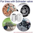OCIODUAL 4 Bouchons Valve de Auto Schrader Capuchons en Aluminium Casquettes Antipoussière Couvre Potence pour Vélos Motos-3