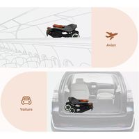 DREAMADE Poussette Bébé Pliante Rapide avec Lucarne, Dossier et Repose-Pieds Réglables, Harnais 5 Points, pour 6-36 Mois, Bleu - Puériculture & Eveil bébé