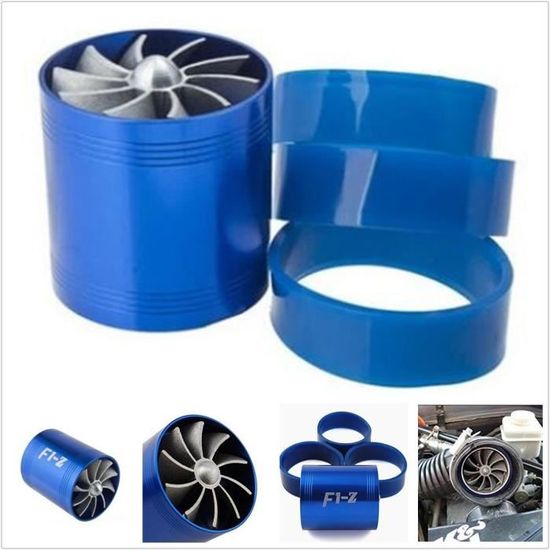 F1 Z Ventilateur D Admission Auto Double Turbine Turbo Compresseur Economiser L Essence Pour Voiture Bleu Achat Vente Turbocompresseur F1 Z Ventilateur D Admissio Cdiscount
