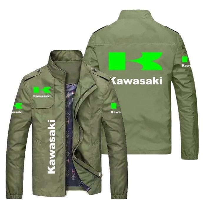 Veste de moto Kawasaki pour homme veste de motard Chimdehors coupe vent decontracte vetements Harajuku Kawasaki E326616709 Blanc Cdiscount Pret a Porter