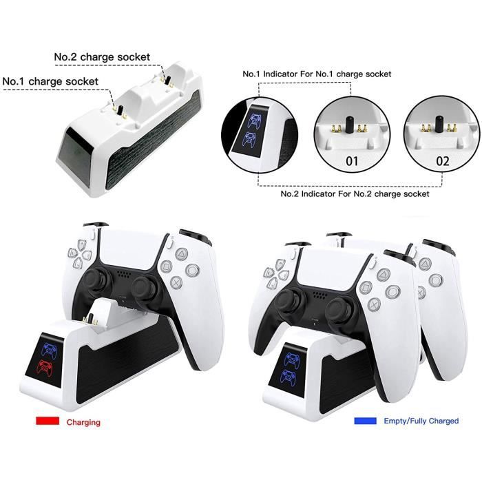 Support PS5 avec 2 Ventilateur de Refroidissement pour Playstation 5,  Chargeur Manette PS5, avec Stockage 11 disques de Jeu - Cdiscount