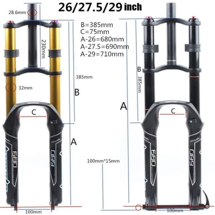 Vtt dh 26 clearance pouces