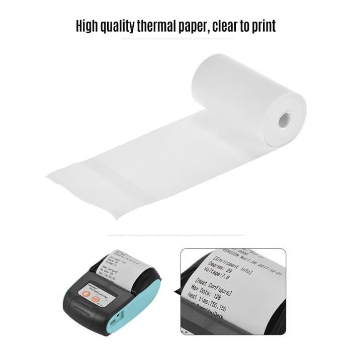 Rouleaux de papier d'impression thermique Boîte de 100 2,25 po. x 60 pi.  1,5 po. diam.